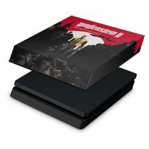 Capa Compatível PS4 Slim Anti Poeira - Wolfenstein 2 New Order - Pop Arte Skins