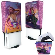 Capa Compatível PS5 Anti Poeira e Case Controle - GTA 6 VI