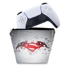 Capa Compatível PS5 Controle Case - Batman Vs Superman Logo