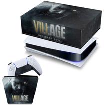 Capa Compatível PS5 Horizontal e Case Controle - Resident Evil Village