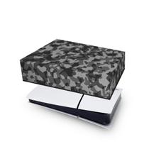 Capa compatível PS5 Slim Horizontal Anti Poeira - Camuflado Cinza - Pop Arte Skins
