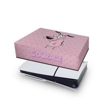 Capa compatível PS5 Slim Horizontal Anti Poeira - Coragem O Cão Covarde