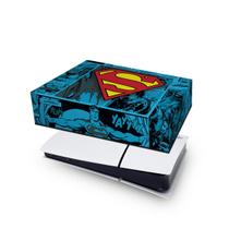 Capa compatível PS5 Slim Horizontal Anti Poeira - Superman Comics - Pop Arte Skins
