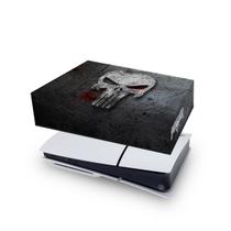 Capa compatível PS5 Slim Horizontal Anti Poeira - The Punisher Justiceiro - Pop Arte Skins