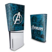 Capa compatível PS5 Slim Vertical Anti Poeira - Avengers Vingadores Comics - Pop Arte Skins