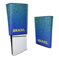 Capa compatível PS5 Slim Vertical Anti Poeira - Brasil - Pop Arte Skins