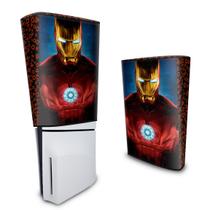 Capa compatível PS5 Slim Vertical Anti Poeira - Iron Man Homem De Ferro - Pop Arte Skins