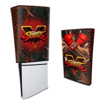 Capa compatível PS5 Slim Vertical Anti Poeira - Street Fighter V - Pop Arte Skins