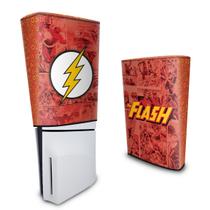 Capa compatível PS5 Slim Vertical Anti Poeira - The Flash Comics - Pop Arte Skins