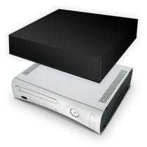 Capa Compatível Xbox 360 Fat Anti Poeira - Preta All Black