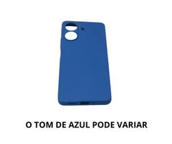 Capa Compatível Xiaomi Redmi 13c Veludo + Película 3D Azul Capa Compatível Xiaomi Redmi 13c Veludo + Película 3D Azul