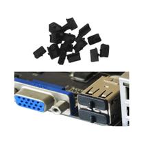 Capa contra poeira para usb carregamento port, durável capa preta para laptop, 5/10/20pcs