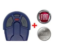 Capa Controle Alarme Fiat Uno Palio Strada Azul + Logotipo vermelho + Bateria