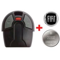 Capa Controle Alarme Fiat Uno Palio Strada + Emblema + Bateria