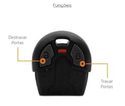 Capa Controle Alarme Fiat Uno Palio Strada + Logo Vermelho + Bateria Oca Capa Controle Alarme Fiat Uno Palio Strada + Logo Vermelho + Bateria Oca