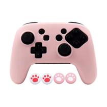 Capa controle nintendo pro controle rosa pastel silicone proteção Capa controle nintendo pro controle rosa pastel silicone proteção