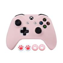 Capa controle xbx one s x rosa pastel silicone proteção