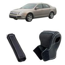 Capa Couro Alavanca Freio De Mão E Capa Manopla Câmbio Automático Fusion 2005 Á 2009