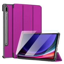 Capa Couro Auto Sleep Para Galaxy Tab S9 11 2023 + Película