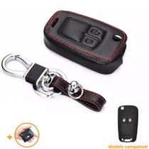Capa couro chave 2 botões Chevrolet vectra cruze s10 Onix Cobalt Spin Prisma tracker