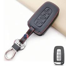 Capa couro chave presencial 4 botões sonata azera vera cruz santa fe ix35