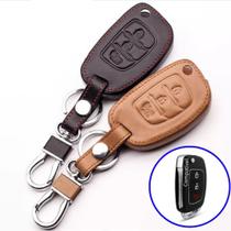 Capa Couro Chaveiro Chave Canivete 3 Botões Hyundai Azera Veloster Creta ix35 HB20 Elantra i30