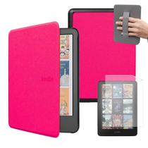 Capa Couro Com Alça Para Novo Kindle Colorsoft 1 + Película