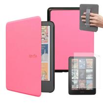 Capa Couro Com Alça Para Novo Kindle Colorsoft 1 + Película