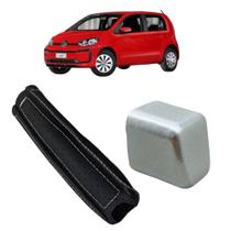 Capa Couro Com Botão Da Alavanca Freio De Mão Volkswagen Up! Xtreme 2014 a 2021