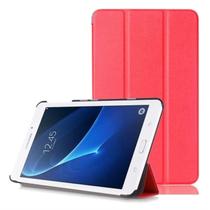 Capa Couro Giratória Para Samsung Galaxy Tab A6 7 Polegadas T280 T285 Vermelha + Película de Vidro