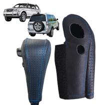 Capa Couro Manopla Câmbio Aut. Mitsubishi Pajero TR4 2003 A 2015 Sport 2000 A 2013