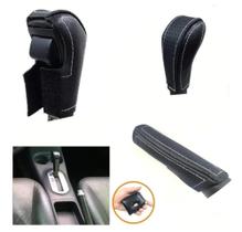 Capa Couro Manopla Câmbio Automático e Alavanca do Freio Honda Civic 2001 a 2005 Fit 2004 a 08 Capa Couro Manopla Câmbio Automático e Alavanca do Freio Honda Civic 2001 a 2005 Fit 2004 a 08