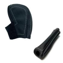 Capa Couro Manopla Câmbio Automático e Freio de Mão Corolla 2015 2016 2017 2018 2019