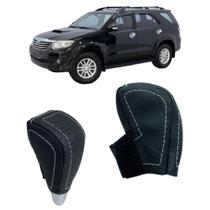 Capa Couro Manopla Câmbio Automático Toyota Sw4 Srv Hilux 2005 a 2015