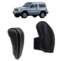 Capa Couro Manopla Câmbio Manual Mitsubishi Pajero Gls 1992 a 1999 Capa Couro Manopla Câmbio Manual Mitsubishi Pajero Gls 1992 a 1999