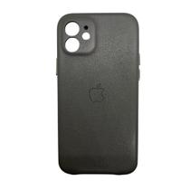 Capa couro para IPhone 12 cores sólidas