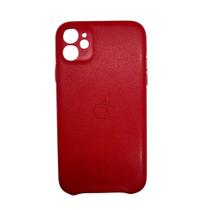 Capa couro para IPhone 12 cores sólidas