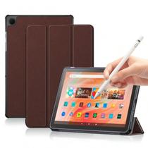 Capa Couro Para Tablet Amazon Fire Hd 10 13º + Caneta Stylus