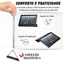 Capa Couro Para Tablet Fire Hd 8 12º Geração + Caneta Touch