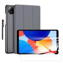 Capa couro para Xiaomi Pad Se 8,7" pol. + caneta + pelicula