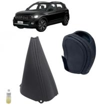 Capa Couro Protege Manopla Câmbio Automático E Coifa T-Cross Comfortline Até 2026 Capa Couro Protege Manopla Câmbio Automático E Coifa T-Cross Comfortline Até 2026