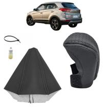 Capa Couro Protege Manopla E Forro Coifa Alavanca Câmbio Automático Creta Sport 2017 Á 2021