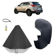 Capa Couro Protege Manopla E Forro Coifa Alavanca Câmbio Automático Creta Sport 2017 Á 2021