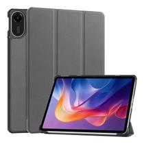Capa couro sleep/wake para Redmi Pad 2 - interior veludo Cor da capa:Cinza