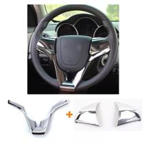 Capa Cromada Volante Tracker Cruze Spin Cobalt Onix Prisma Sonic (3 Peças)