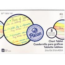 Capa cursiva de papel colorido Chart Tablet Pacon 24x16cm