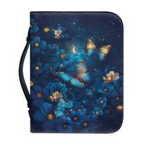 Capa da Bíblia PARA U DESIGNS, borboleta azul e estampa floral 2XL