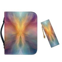 Capa da Bíblia Vefabuboy em couro PU para mulheres com marcador 2XL