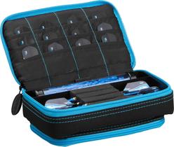 Capa Dart Casemaster Plazma Plus preta com acabamento em nylon azul
