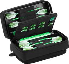 Capa Dart Casemaster Plazma Pro para 6 dardos preta com bolso para telefone